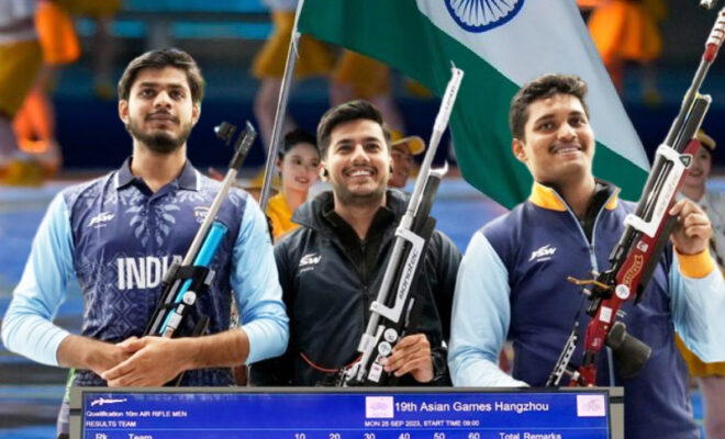 indian air rifle team set world record at asian games clinches gold