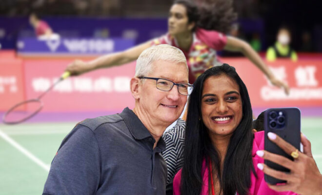 pv sindhu offers a badminton match to apple ceo tim cook