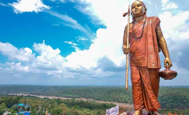 statue of oneness 108 foot statue honors sage adi shankaracharya