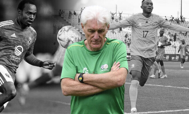 bafana bafana coach hugo broos sulks over key players absences