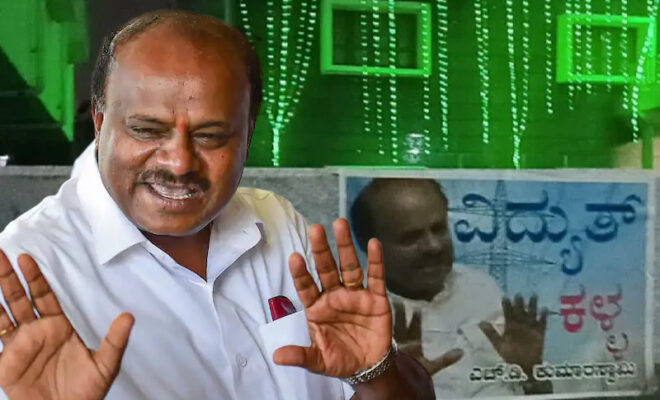 hd kumaraswamy faces police case over deepawali electricity theft