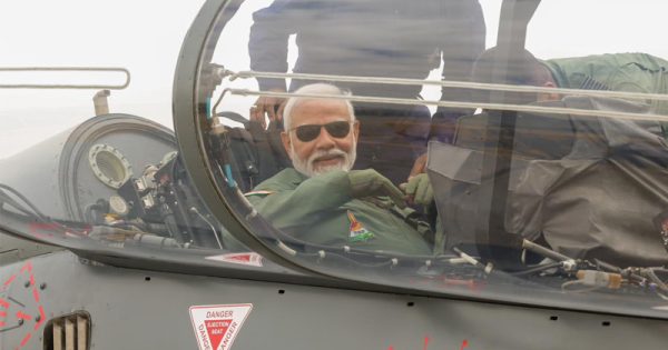 tejas plane modi becomes first prime minister to fly lca tejas