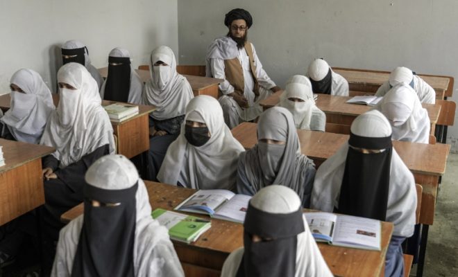 afghan schoolgirls’ education is over after finishing their class 6