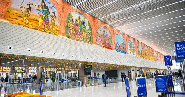 pm modi inaugurates new airport and railway station in ayodhya