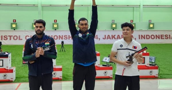 india's shooting team clinches gold at asian olympic qualifiers in jakarta 1