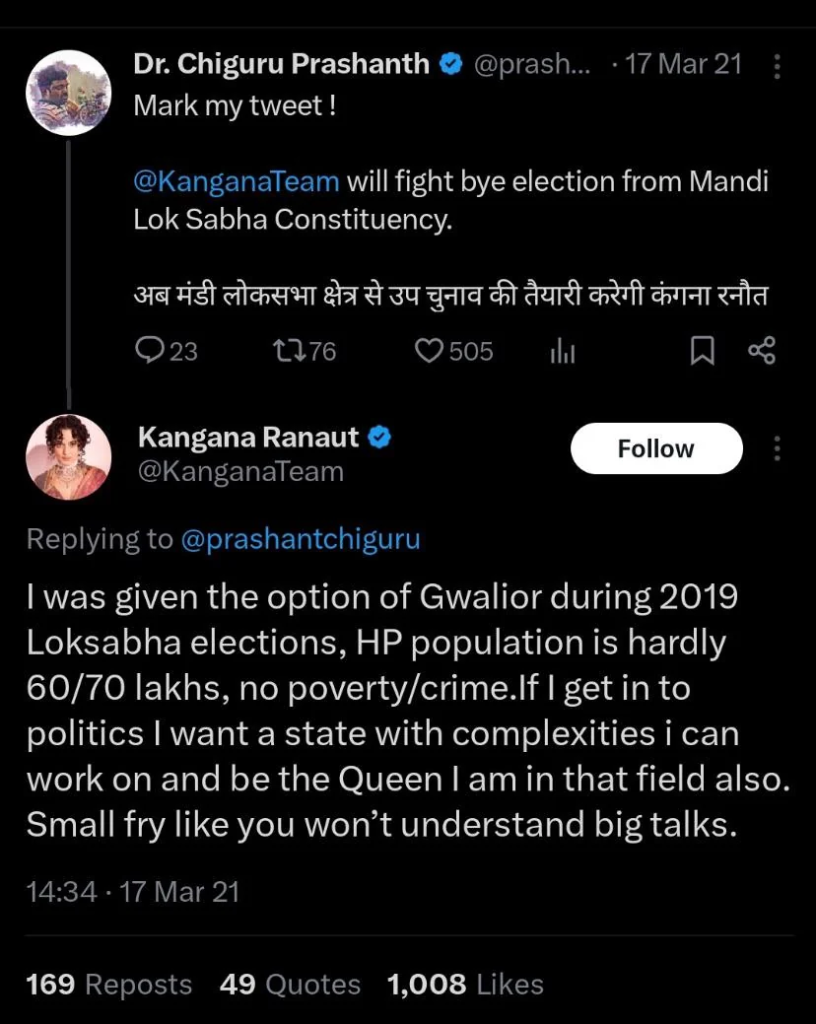 bjp kangana ranaut