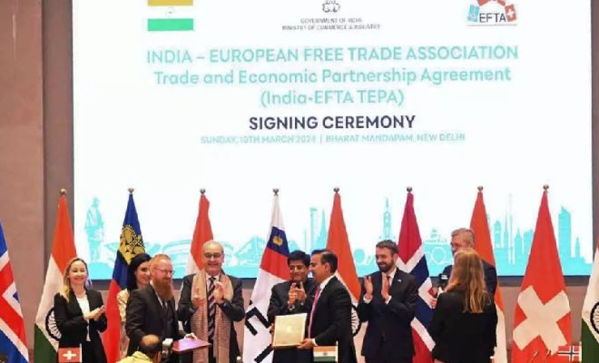 india and 4 european nations inks $100bn trade pact