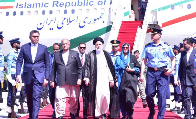 iranian president raisi arrives in pakistan