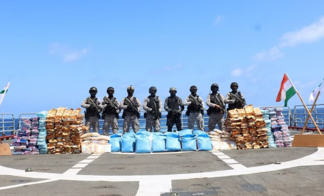 breaking indian navy seizes 940 kg of narcotics in western arabian sea