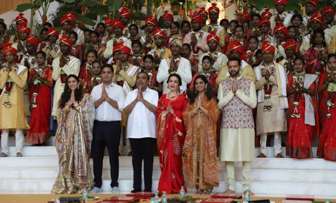 ambani family organized mass wedding for 50 underprivileged couples
