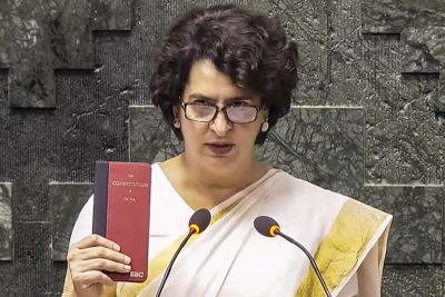 priyanka gandhi takes the oath as mp of wayanad