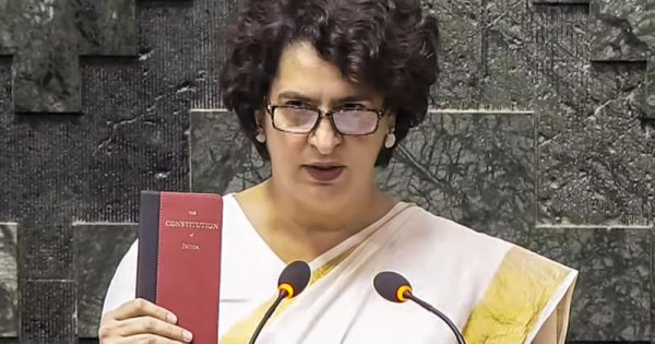 priyanka gandhi takes the oath as mp of wayanad