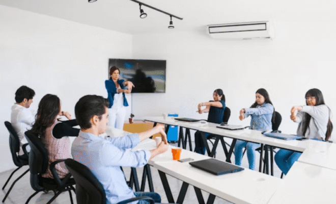 desk exercises for office workers