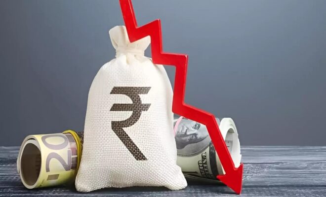 Indian rupee record low