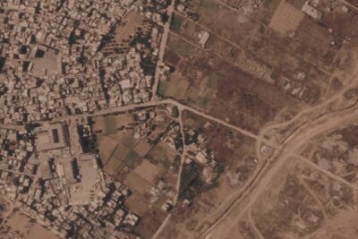 israel earthen barriers in gaza