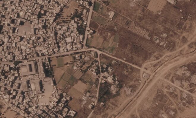 israel earthen barriers in gaza