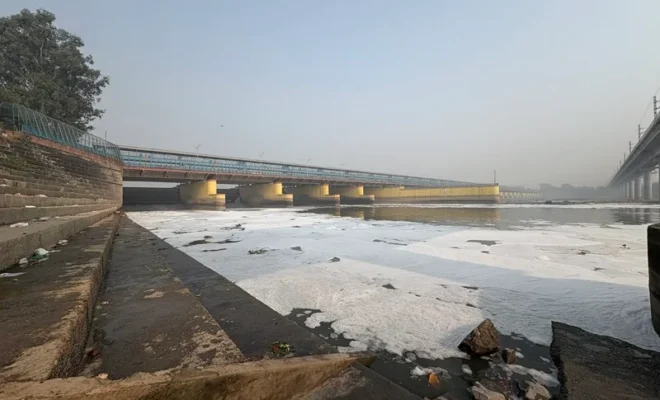 yamuna toxic froth
