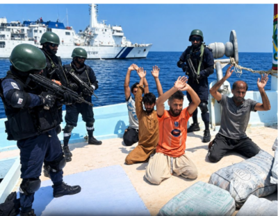 coast guard intercepts iranian dhow near lakshadweep
