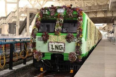 first lng powered train & rs 1,542 crore rail