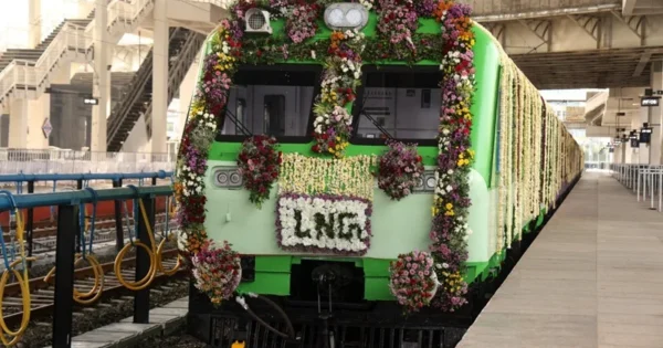 first lng powered train & rs 1,542 crore rail