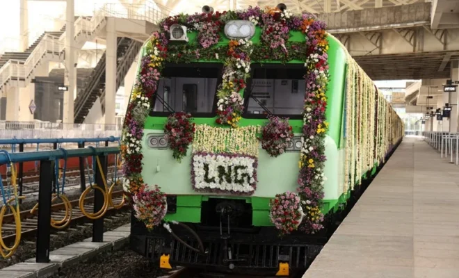 first lng powered train & rs 1,542 crore rail