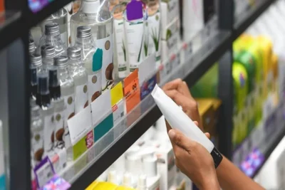soaps, shampoos, and toothpaste