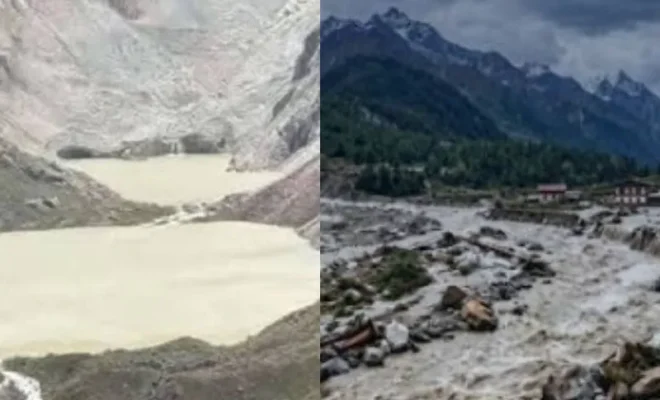 bhutan glacial lake outburst triggers flash flood alerts in west bengal and assam