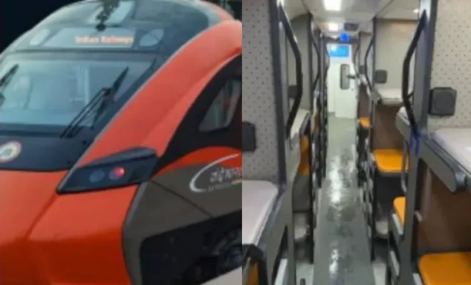 delhi varanasi vande bharat sleeper train inaugural run begins check timings, route and halts