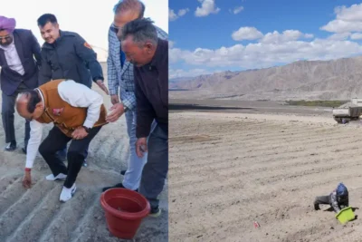 Ladakh Governor Vinai Kumar Saxena launches saffron cultivation under Project Him Sarovar